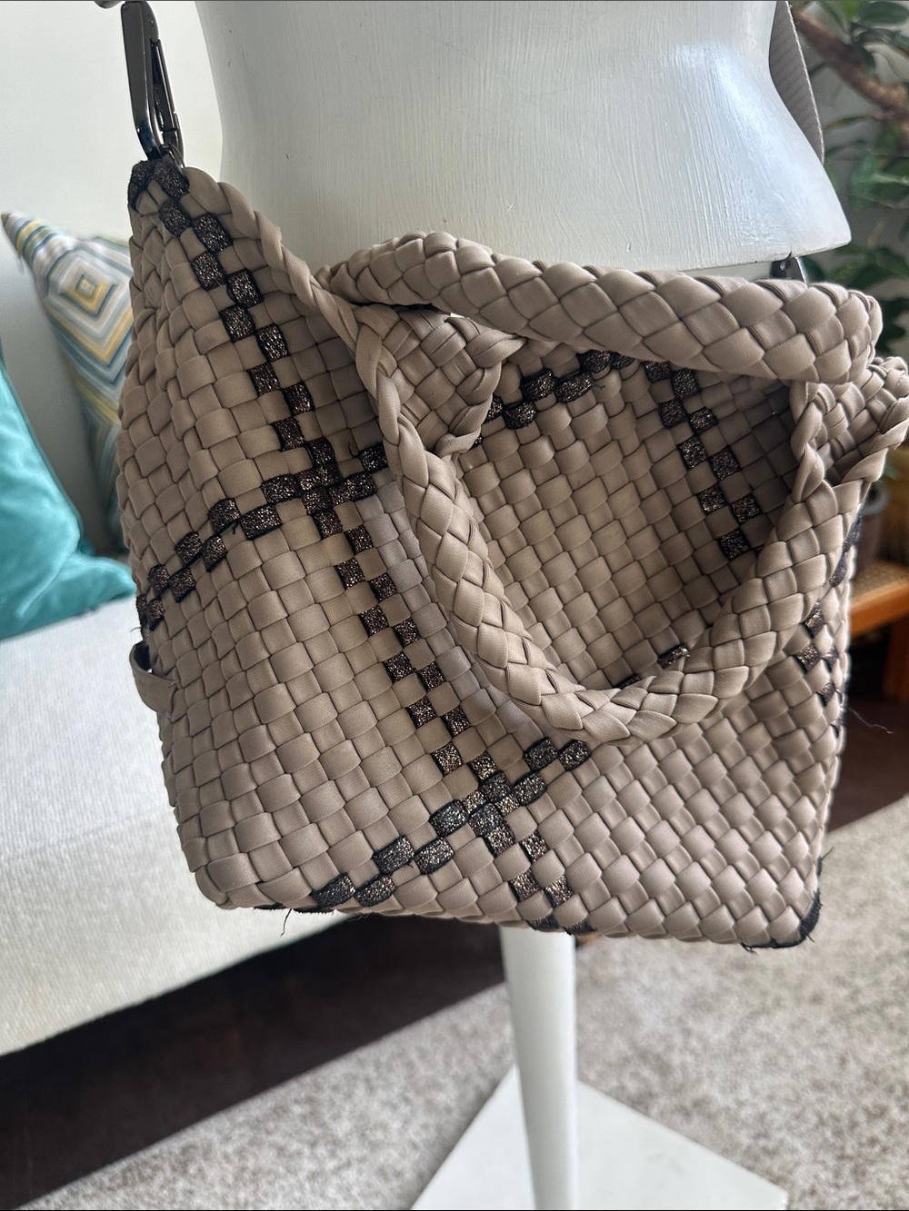 Naghedi St. Barth’s Woven Tote Crossbody Bag